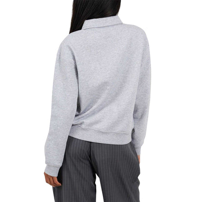 Silver Grey - Back - Brave Soul Womens-Ladies Collared Relaxed Fit Sweatshirt