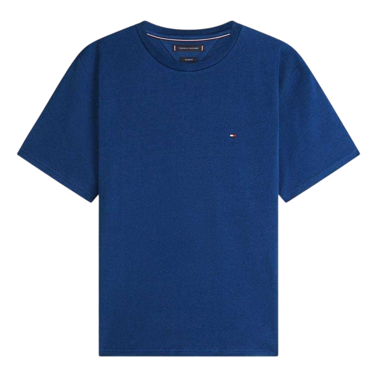 Navy - Front - Tommy Hilfiger Mens Flag Jersey Embroidered T-Shirt