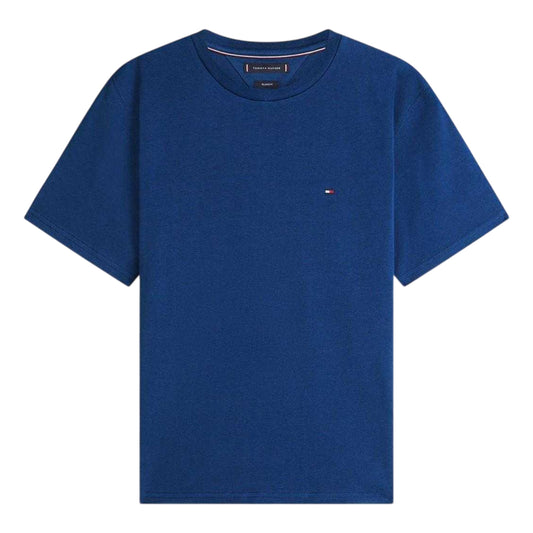 Navy - Front - Tommy Hilfiger Mens Flag Jersey Embroidered T-Shirt