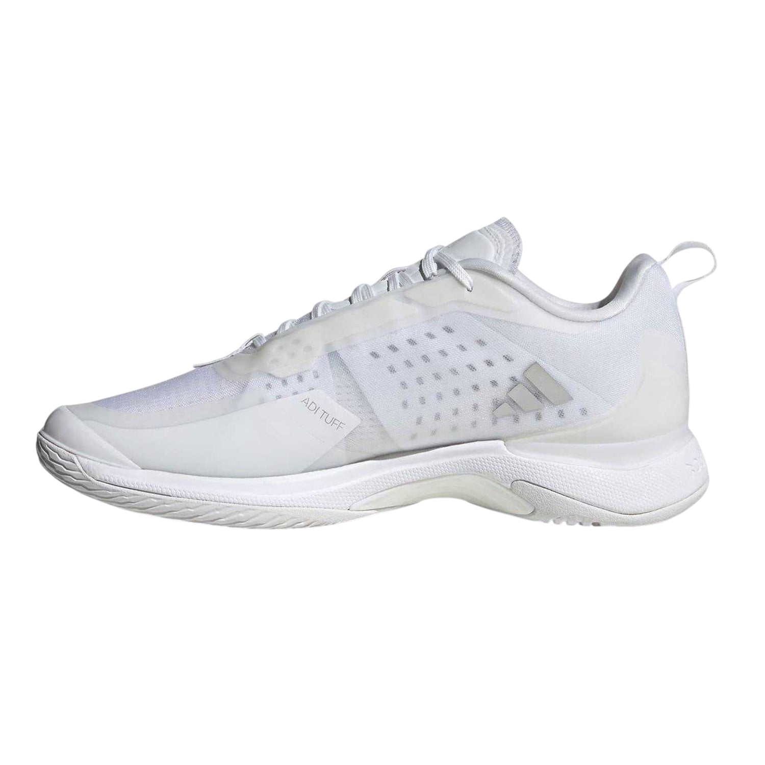 White - Side - Adidas Womens-Ladies Avacourt Tennis Shoes