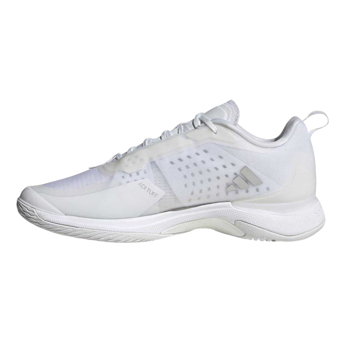 White - Side - Adidas Womens-Ladies Avacourt Tennis Shoes
