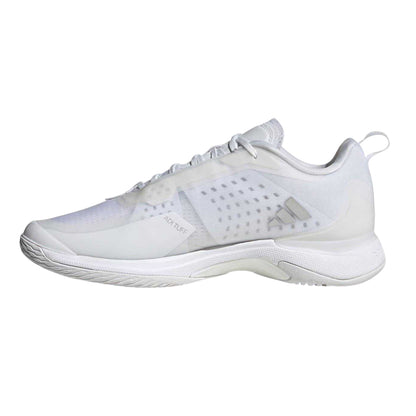White - Side - Adidas Womens-Ladies Avacourt Tennis Shoes