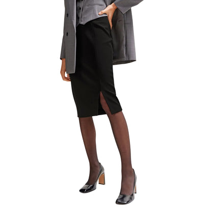 Black - Side - Boss Womens-Ladies Vukeva Pencil Skirt