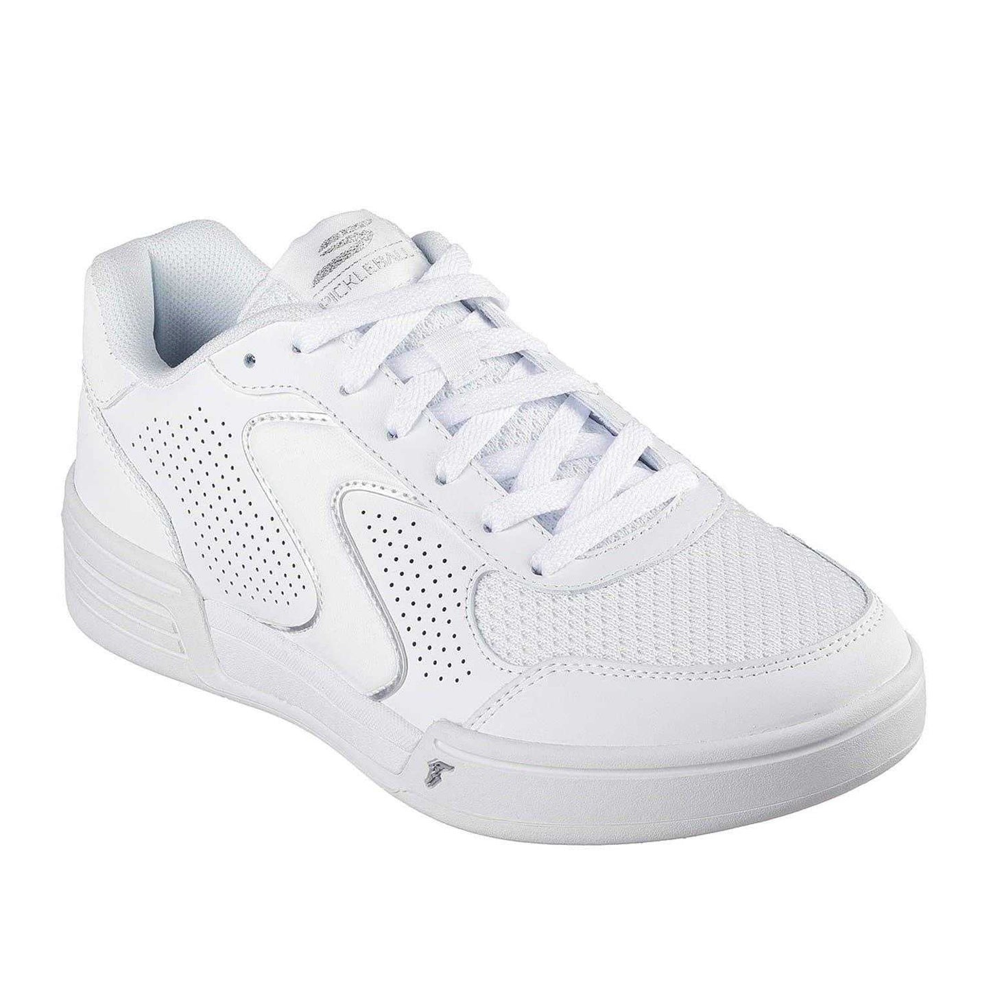 White - Pack Shot - Skechers Womens-Ladies Viper Classic Court Trainers