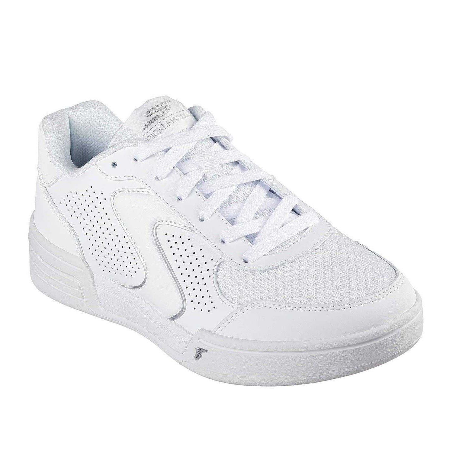 White - Pack Shot - Skechers Womens-Ladies Viper Classic Court Trainers