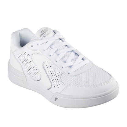 White - Pack Shot - Skechers Womens-Ladies Viper Classic Court Trainers