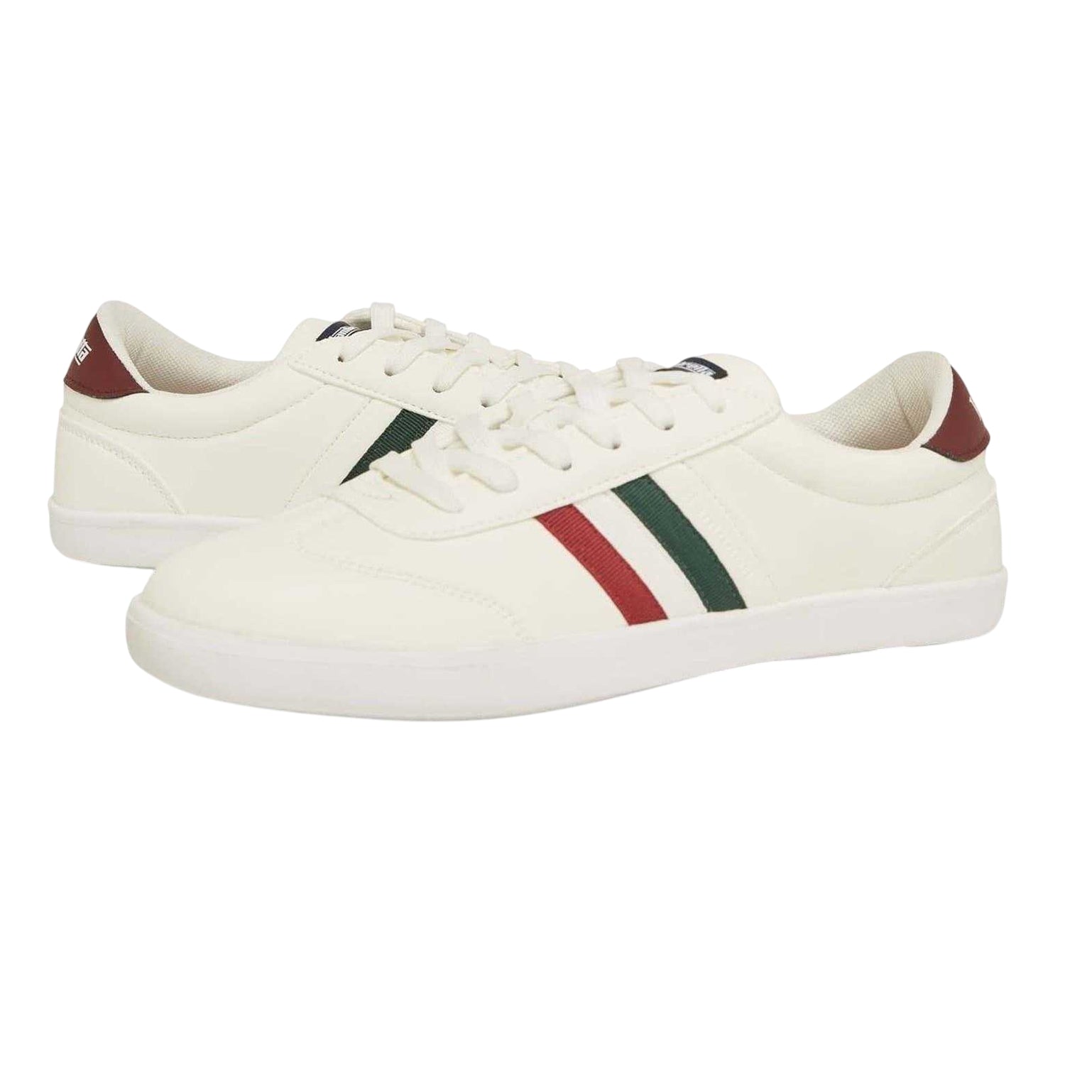 White - Back - Lambretta Mens Flat Trainers