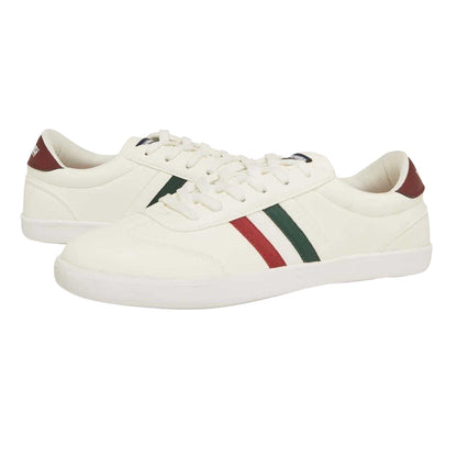 White - Back - Lambretta Mens Flat Trainers
