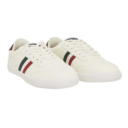 White - Lifestyle - Lambretta Mens Flat Trainers