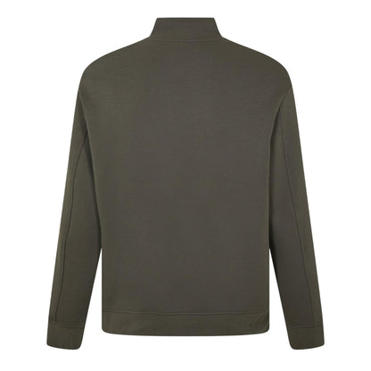 Khaki Green - Back - Armani Exchange Mens Quarter Zip Sweatshirt