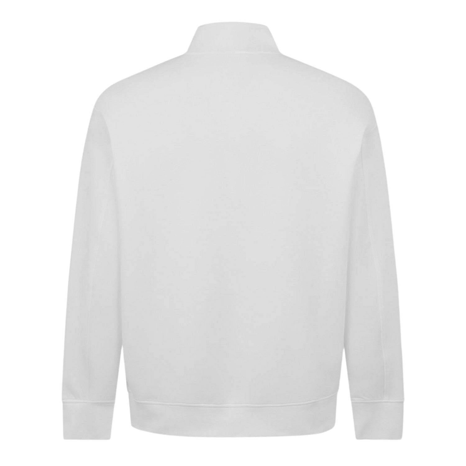 Off White - Back - Armani Exchange Mens Quarter Zip Sweatshirt
