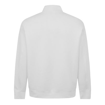 Off White - Back - Armani Exchange Mens Quarter Zip Sweatshirt