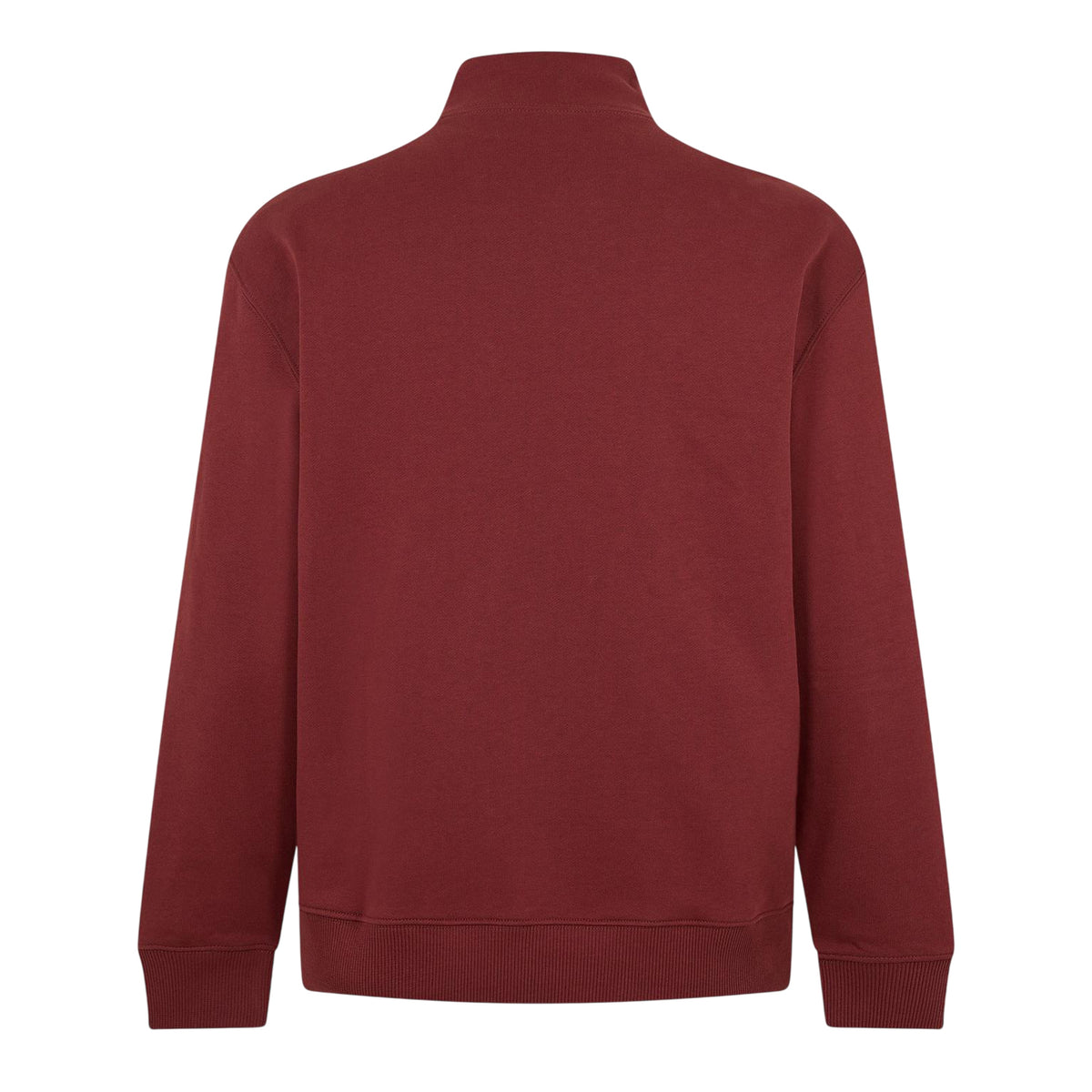 Mocha - Back - Calvin Klein Mens Monogram Quarter Zip Sweatshirt