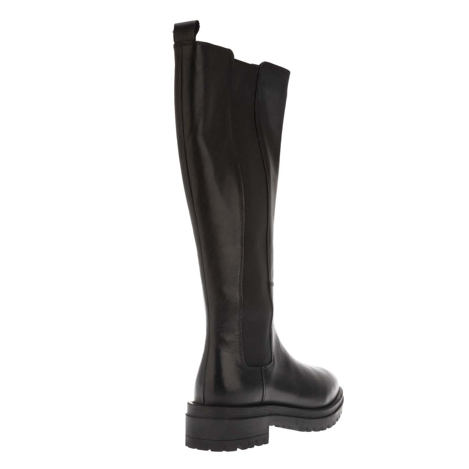Black - Back - Dune London Womens-Ladies Tenley Leather Elasticated Knee-High Boots