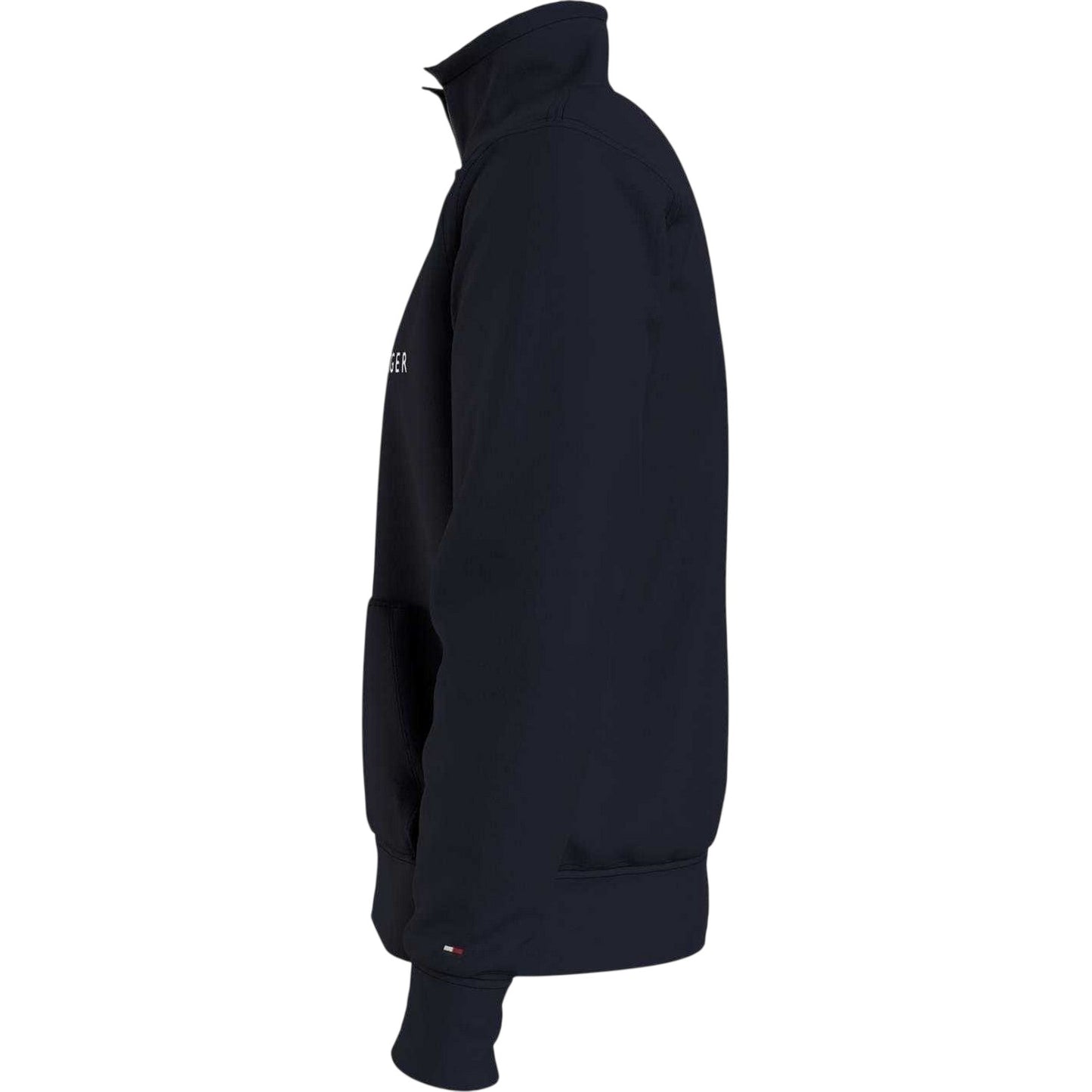 Desert Sky - Side - Tommy Hilfiger Mens Logo Mock Neck Sweatshirt