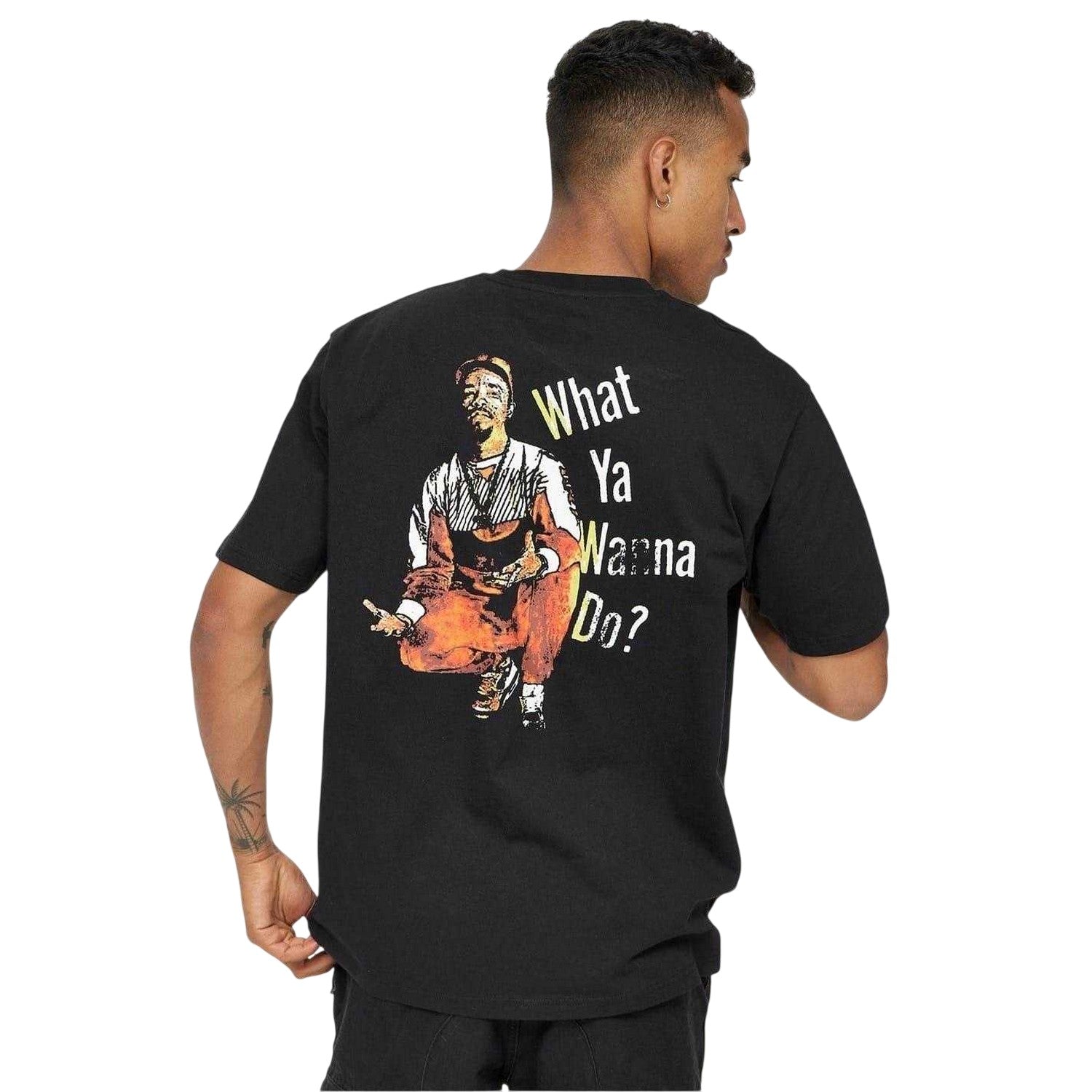 Black - Back - Ice-T Mens What Ya Wanna Do? Genie T-Shirt