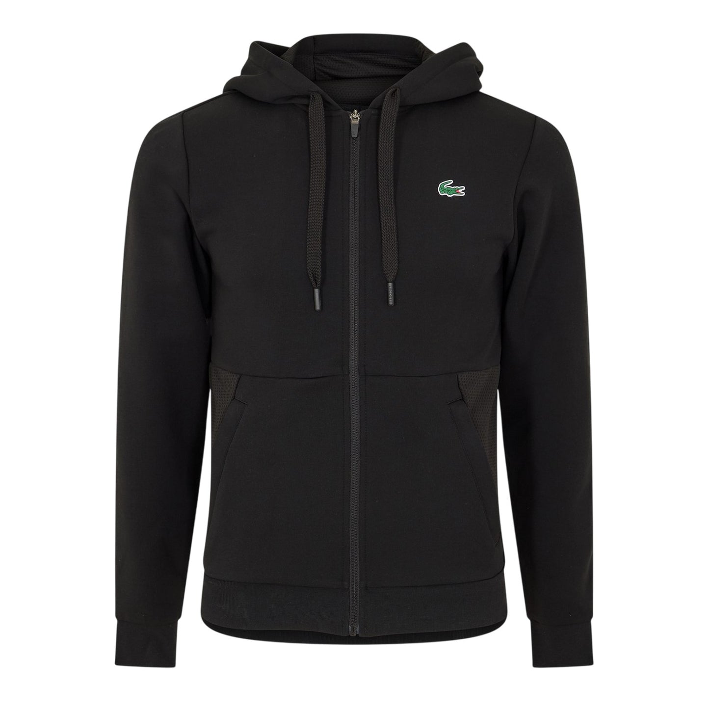 Black - Front - Lacoste Mens Hooded Sweatshirt