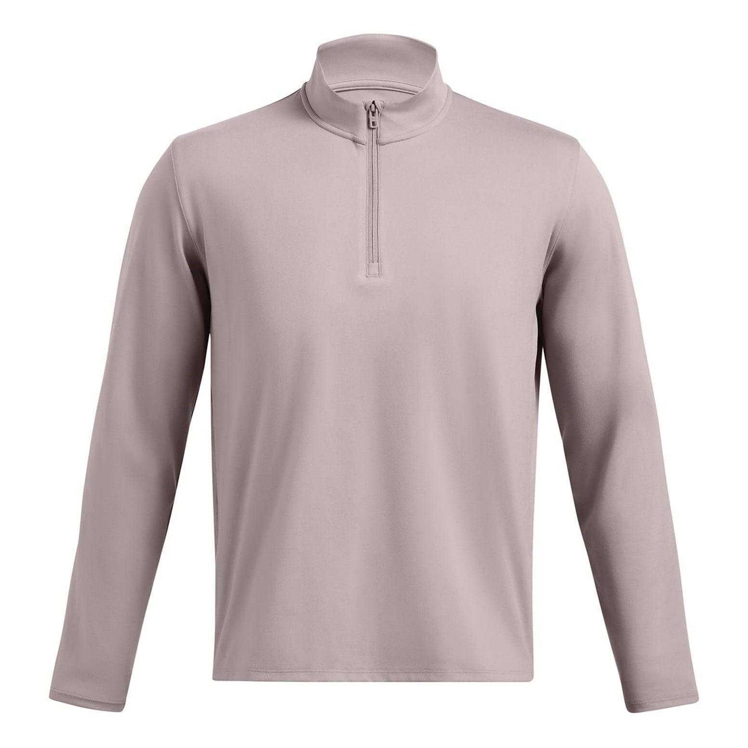 Grey - Front - Under Armour Mens Meridian Quarter Zip Sweatshirt