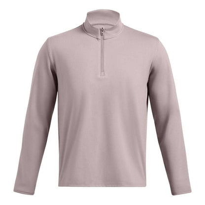 Grey - Front - Under Armour Mens Meridian Quarter Zip Sweatshirt