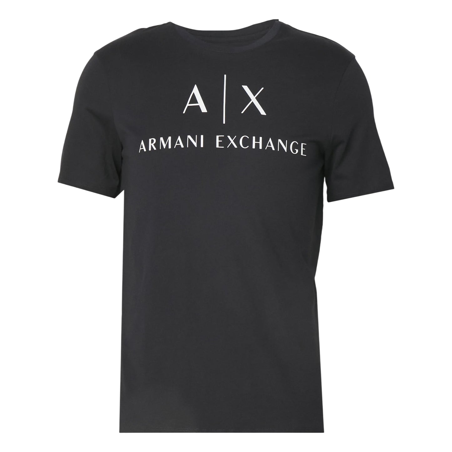 Navy - Front - Armani Exchange Mens Logo T-Shirt
