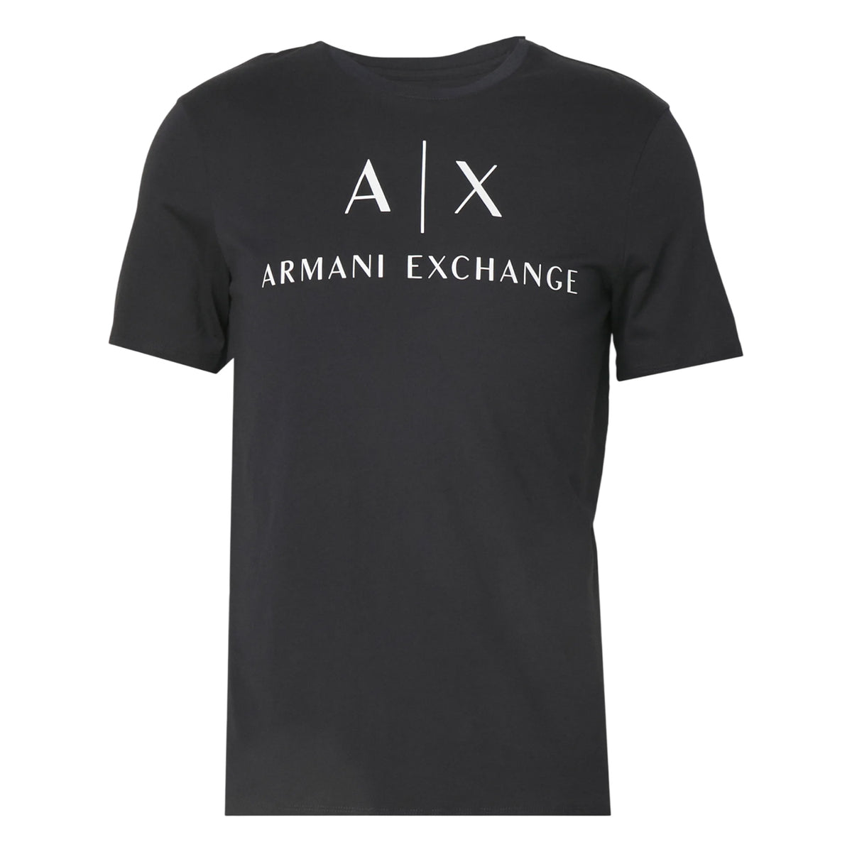 Navy - Front - Armani Exchange Mens Logo T-Shirt