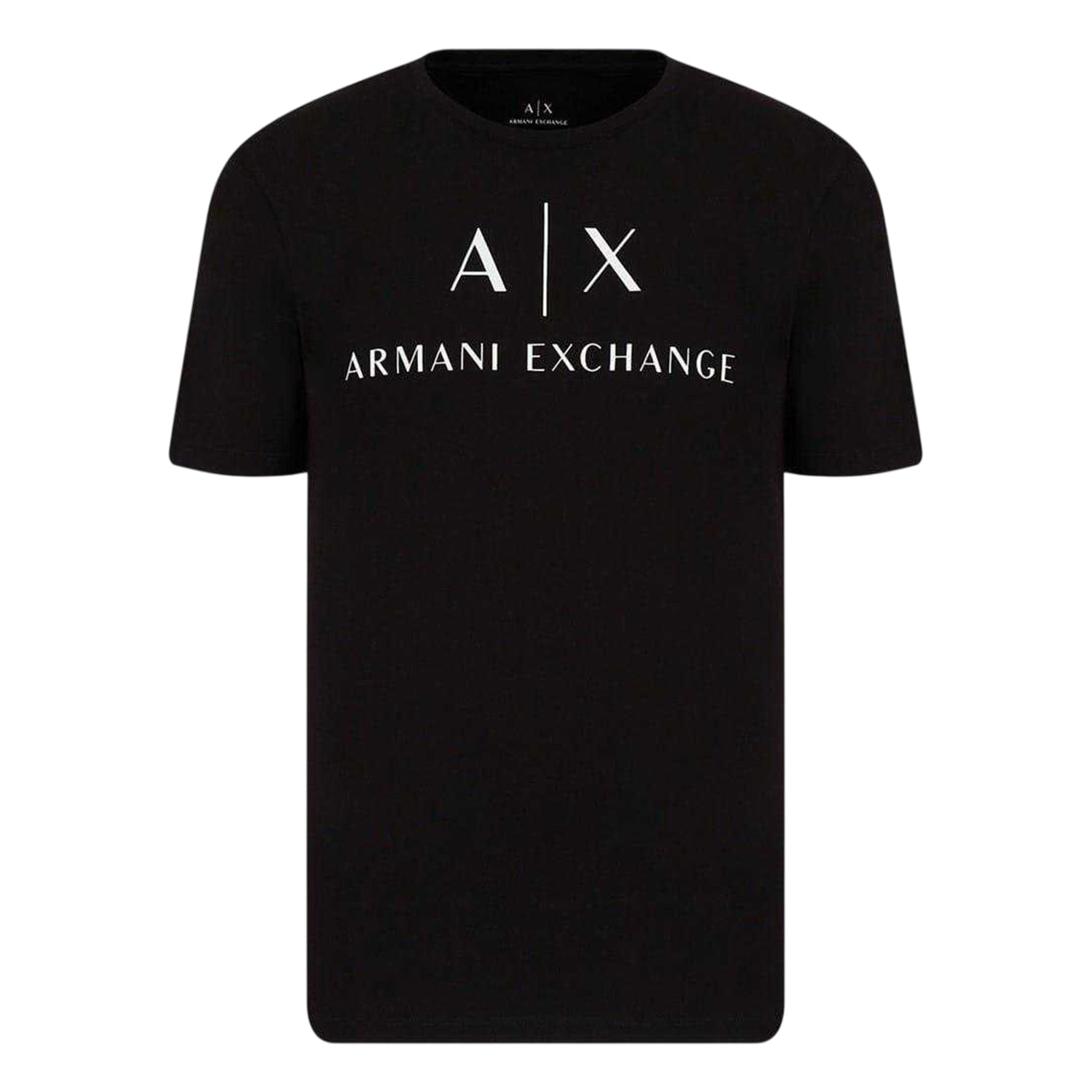 Black - Front - Armani Exchange Mens Logo T-Shirt