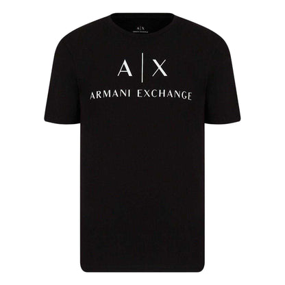Black - Front - Armani Exchange Mens Logo T-Shirt
