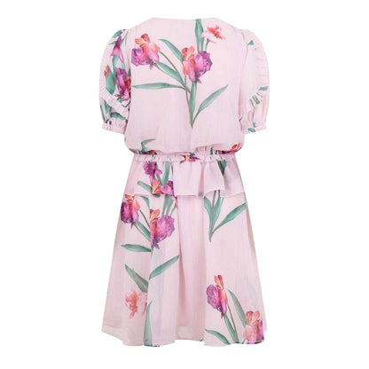 Pink - Back - Ted Baker Womens-Ladies Woven A-line Mini Dress