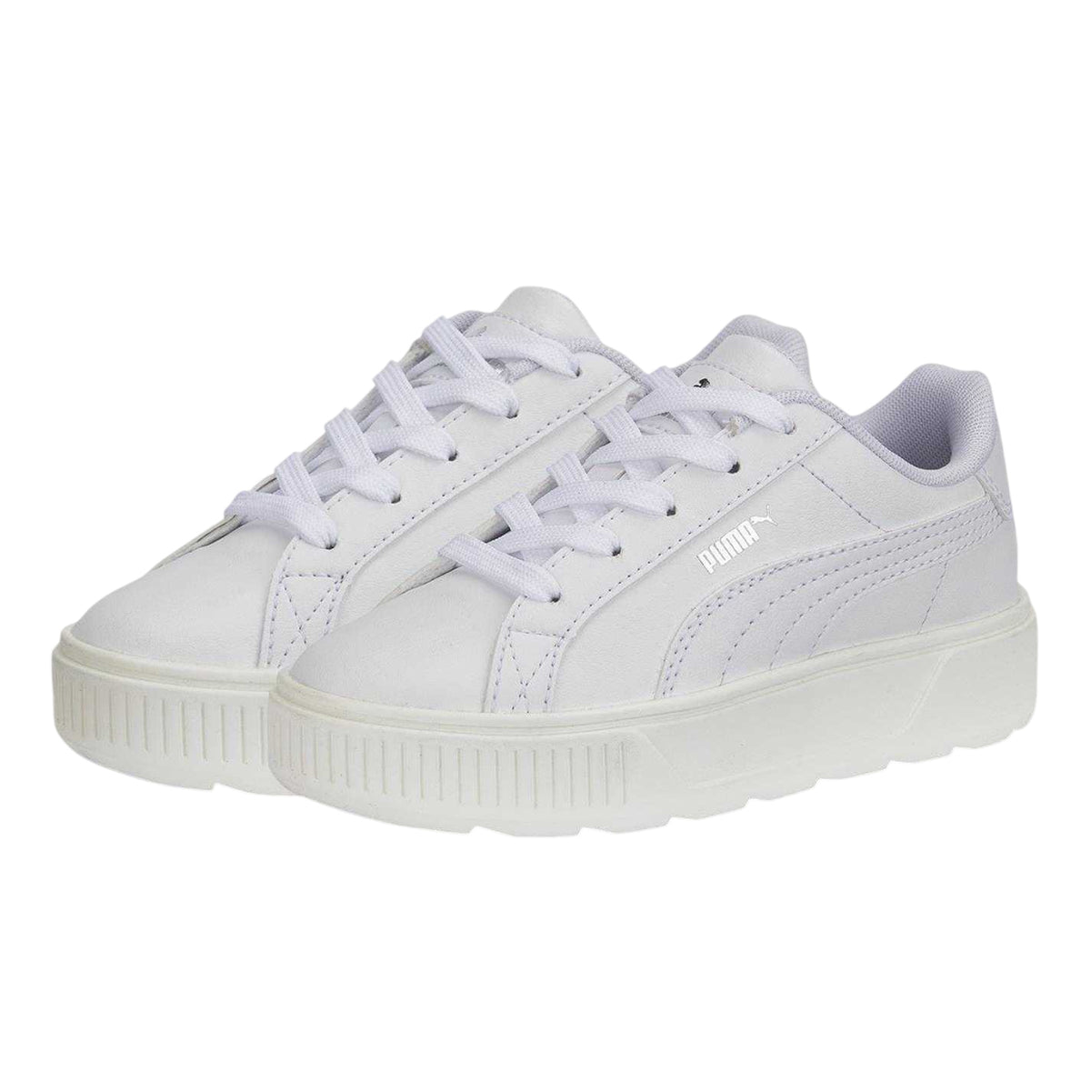 White - Pack Shot - Puma Girls Karmen Low Trainers