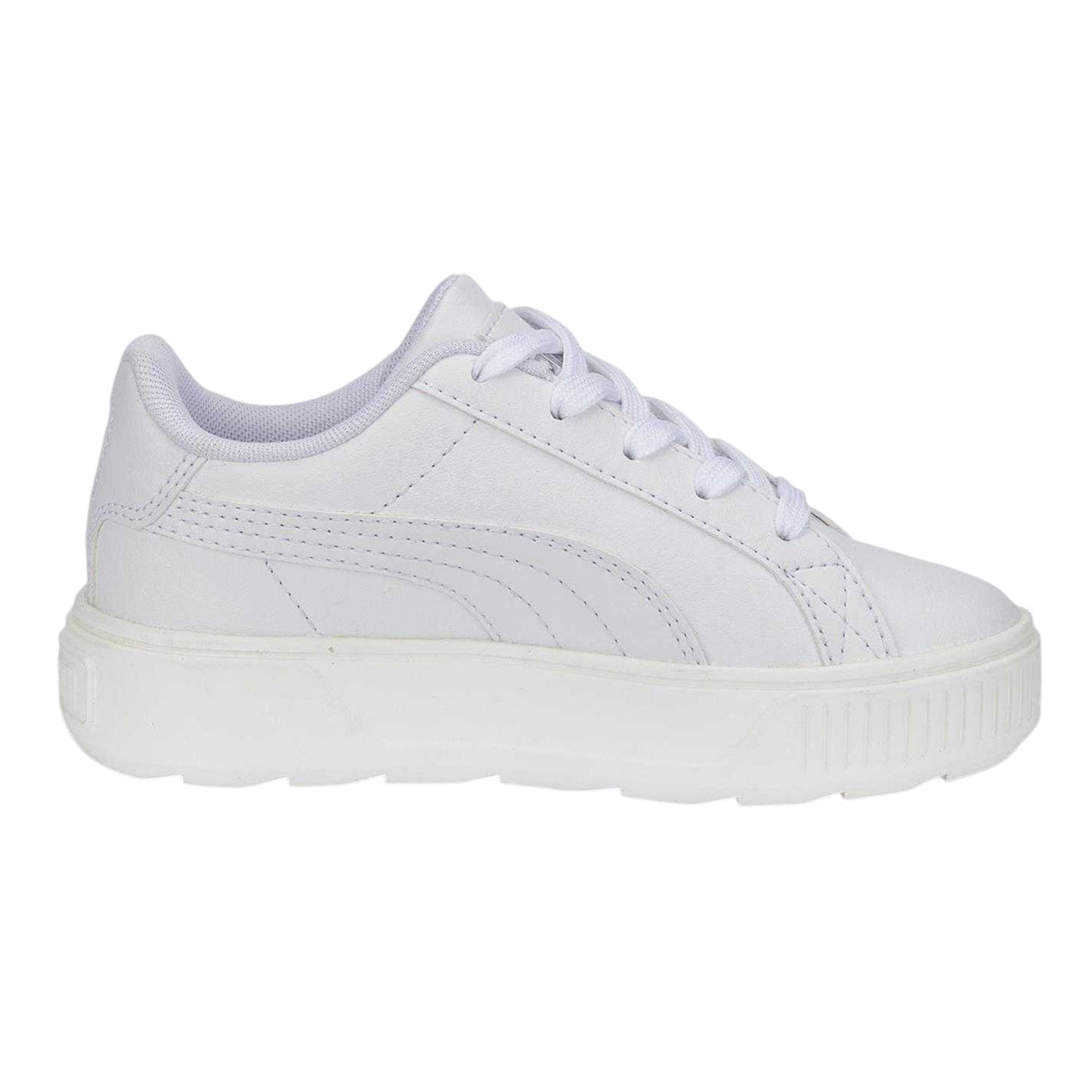 White - Front - Puma Girls Karmen Low Trainers