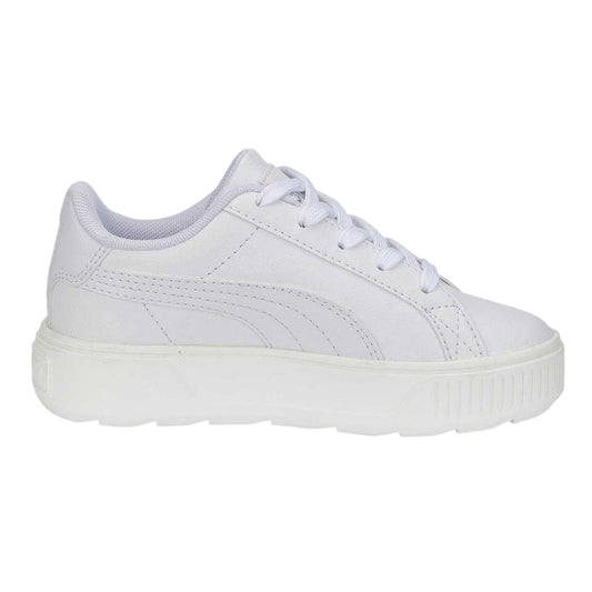 White - Front - Puma Girls Karmen Low Trainers