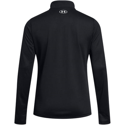 Black - Back - Under Armour Womens-Ladies Tech Half Zip Top