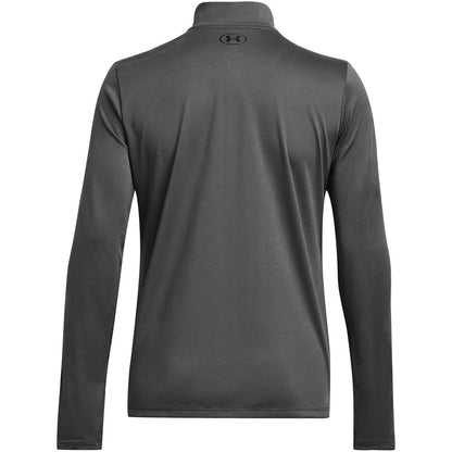 Carbon Heather - Back - Under Armour Womens-Ladies Tech Half Zip Top