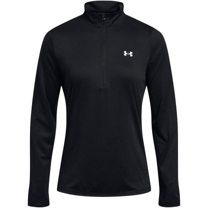 Black - Front - Under Armour Womens-Ladies Tech Half Zip Top