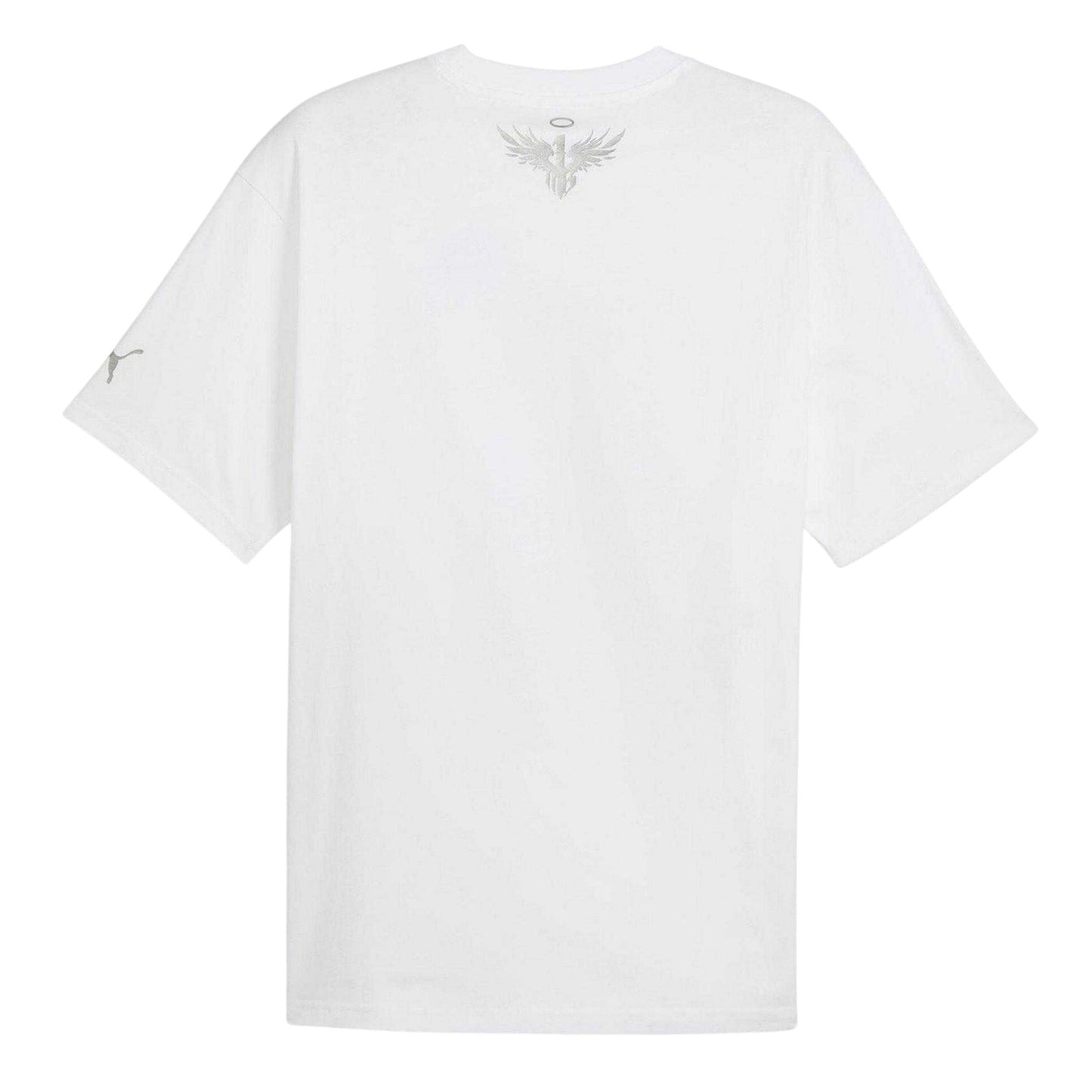 Puma White - Back - Puma Mens LaMelo Ball UFO Metallic Relaxed Fit T-Shirt