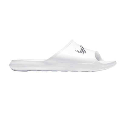 White-Black - Front - Nike Mens Victori One Swoosh Sliders