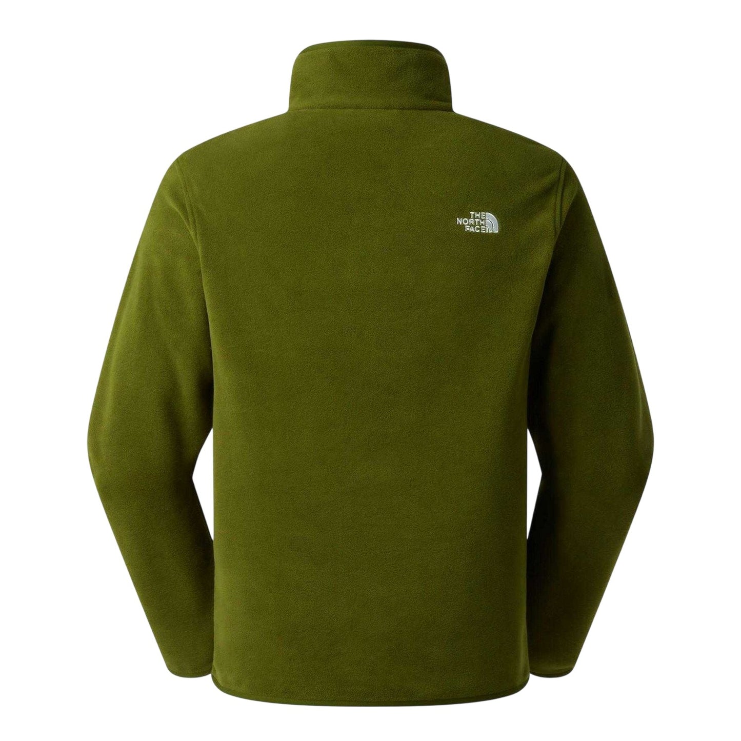 Woodland Green - Back - The North Face Mens Glacier Fleece Quarter Zip Sweatshirt