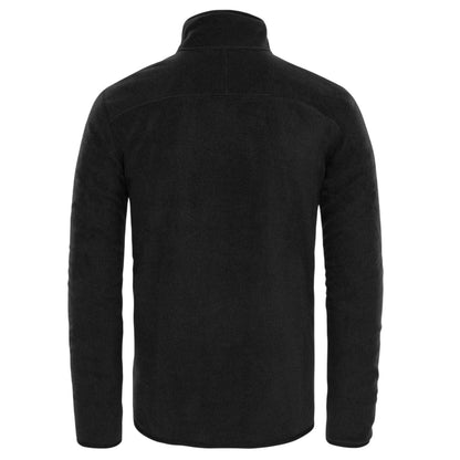 Black - Back - The North Face Mens Glacier Fleece Quarter Zip Sweatshirt