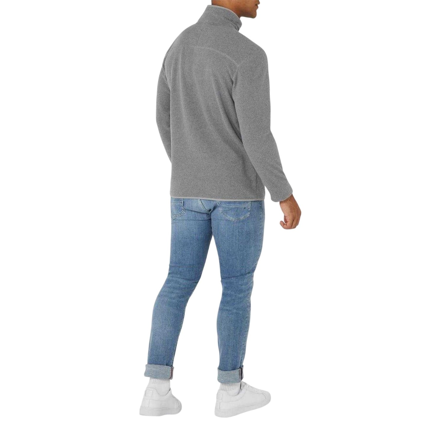 Mid Grey - Pack Shot - The North Face Mens Glacier Fleece Quarter Zip Sweatshirt