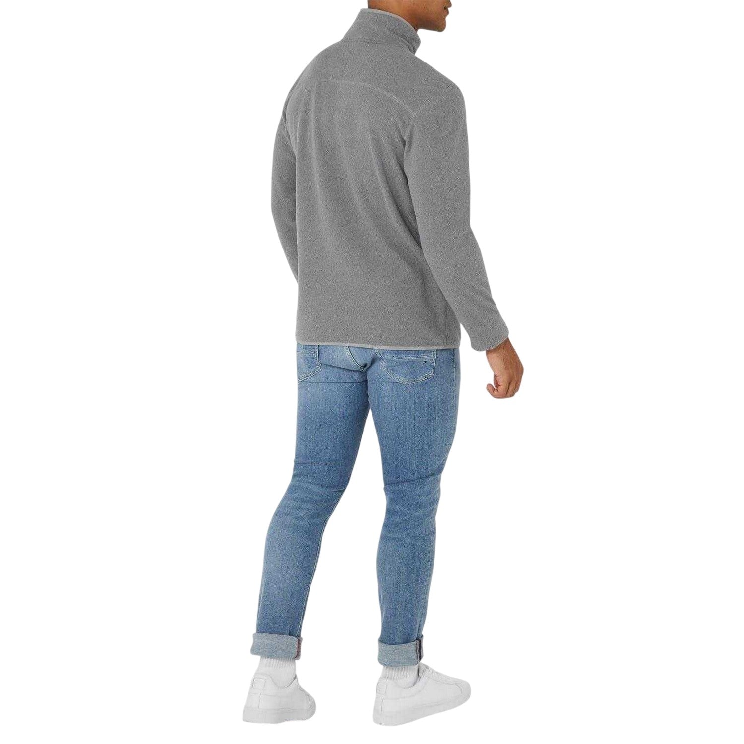 Mid Grey - Pack Shot - The North Face Mens Glacier Fleece Quarter Zip Sweatshirt