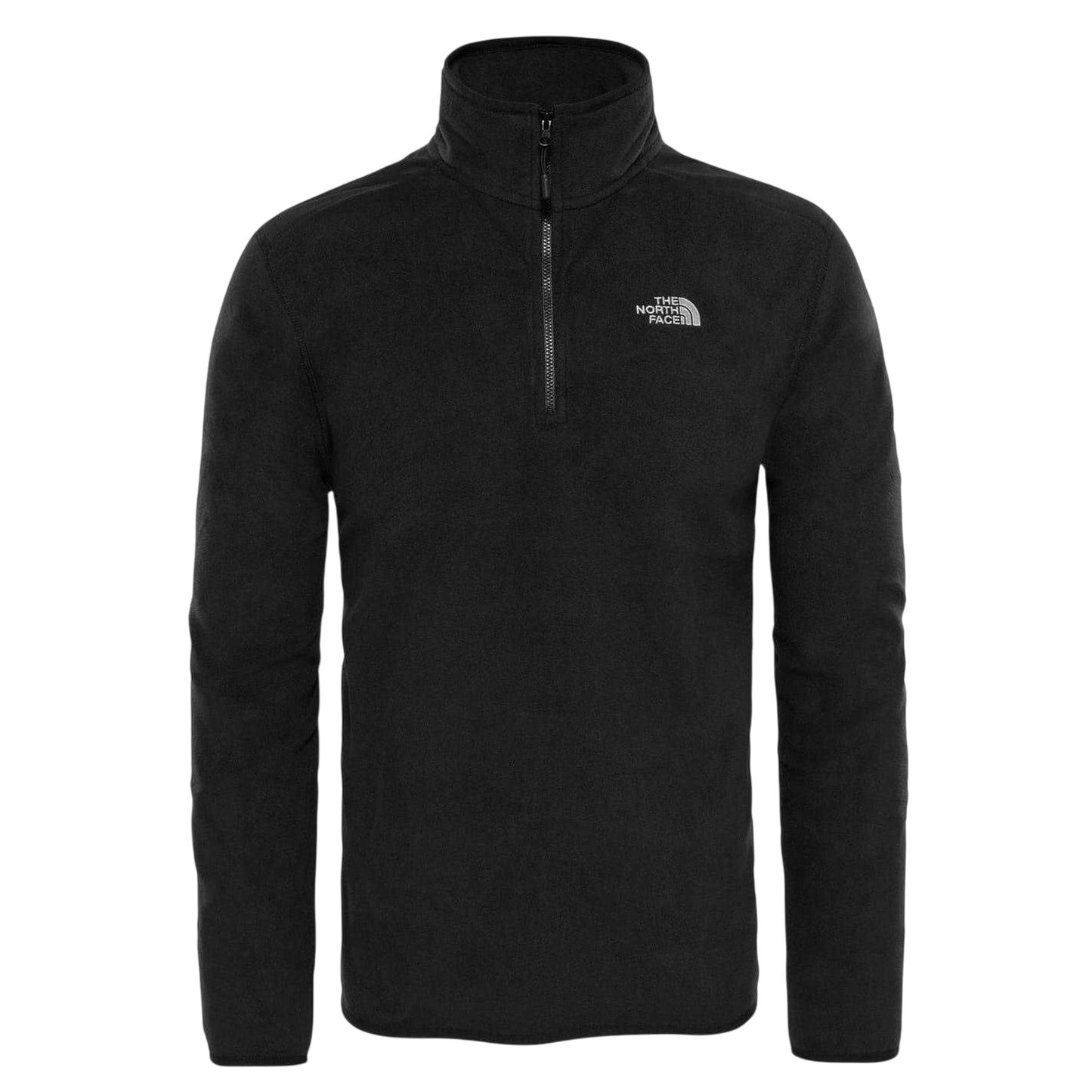 Black - Front - The North Face Mens Glacier Fleece Quarter Zip Sweatshirt