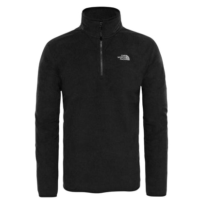 Black - Front - The North Face Mens Glacier Fleece Quarter Zip Sweatshirt