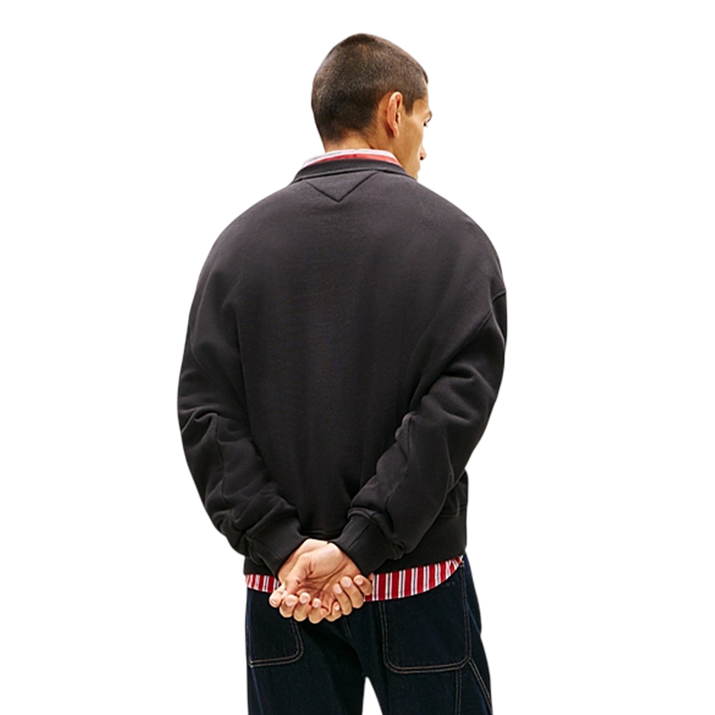Black - Back - Tommy Jeans Mens Monochrome Sweatshirt