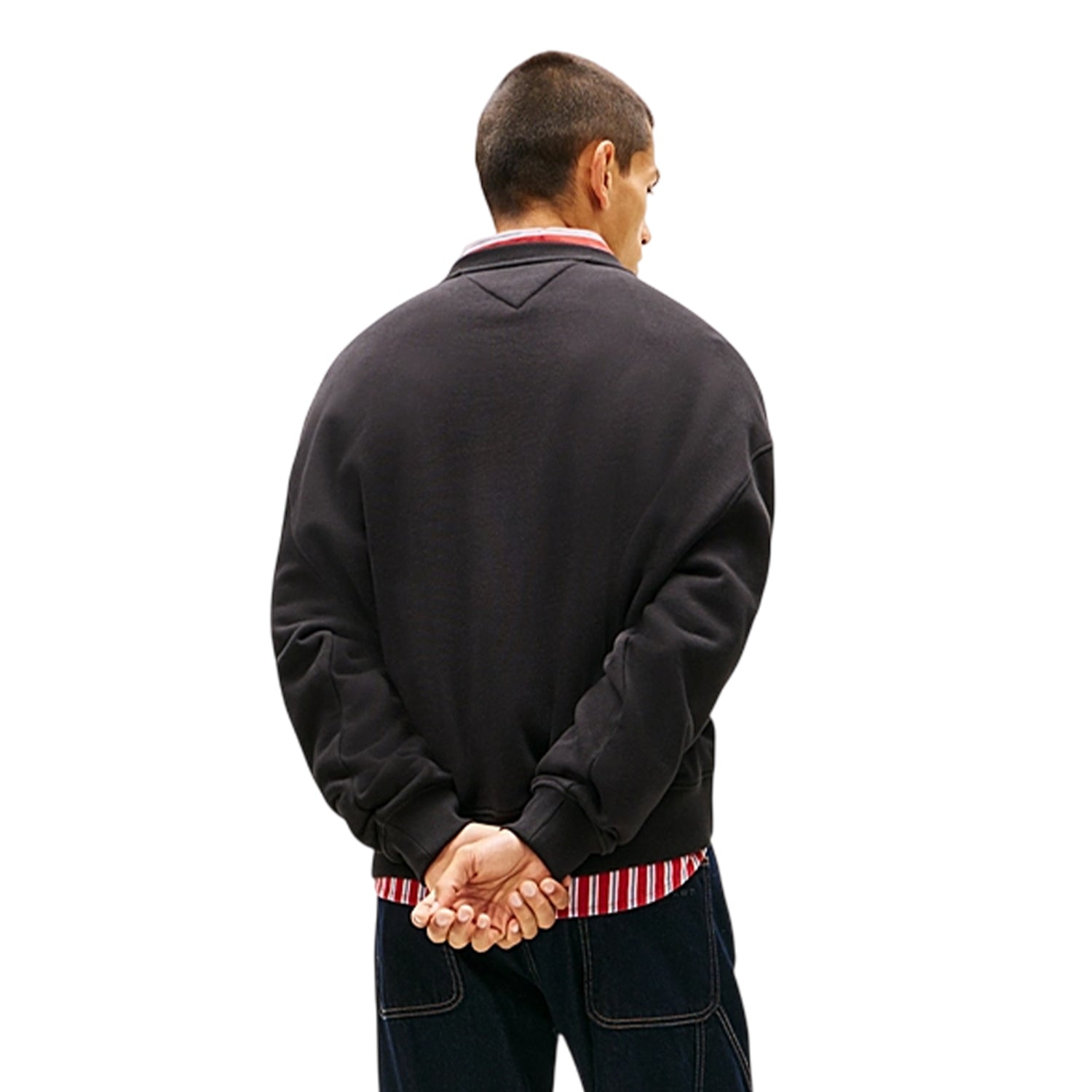 Black - Back - Tommy Jeans Mens Monochrome Sweatshirt
