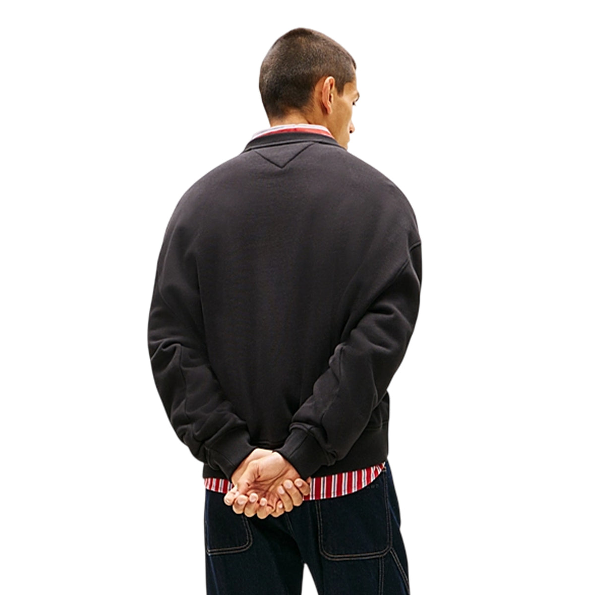 Black - Back - Tommy Jeans Mens Monochrome Sweatshirt