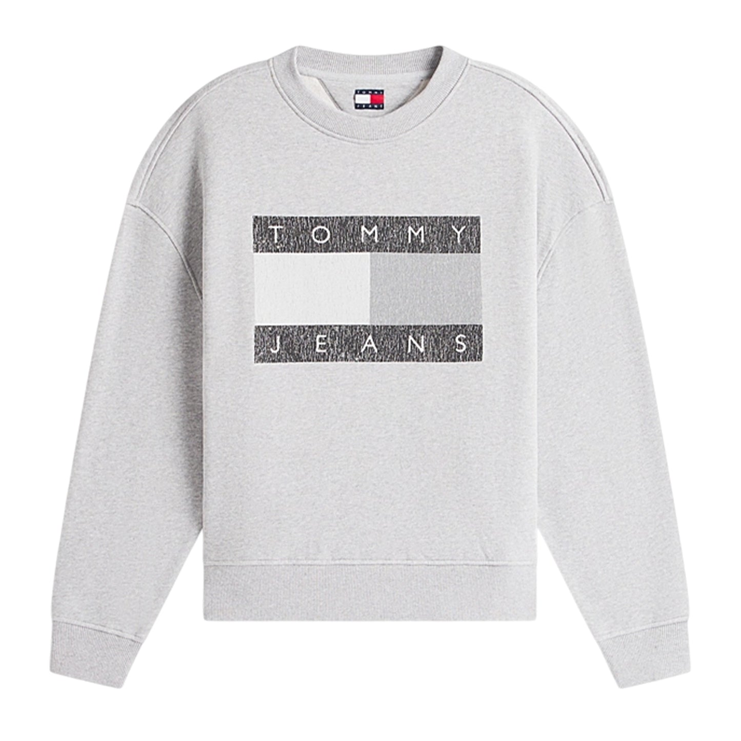 Grey Heather - Front - Tommy Jeans Mens Monochrome Sweatshirt