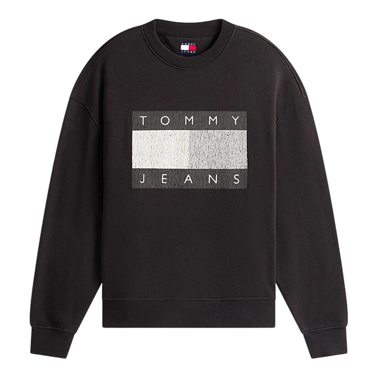 Black - Front - Tommy Jeans Mens Monochrome Sweatshirt