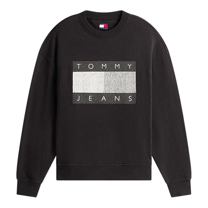 Black - Front - Tommy Jeans Mens Monochrome Sweatshirt