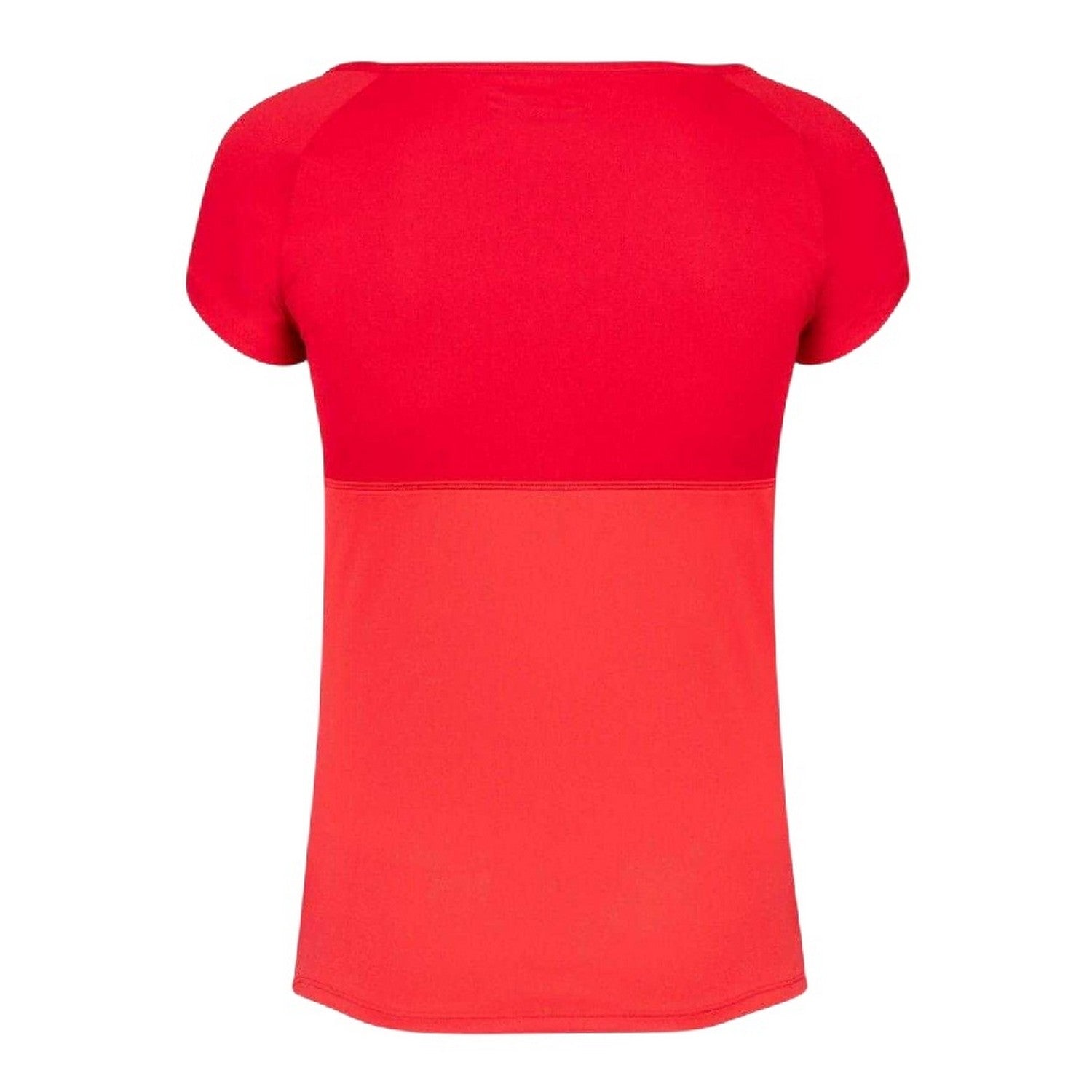 Tomato Red - Back - Babolat Girls Play Boat Neck Capped Sleeved T-Shirt