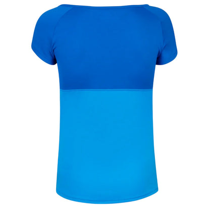 Blue Aster - Back - Babolat Girls Play Boat Neck Capped Sleeved T-Shirt